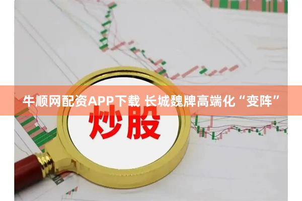 牛顺网配资APP下载 长城魏牌高端化“变阵”